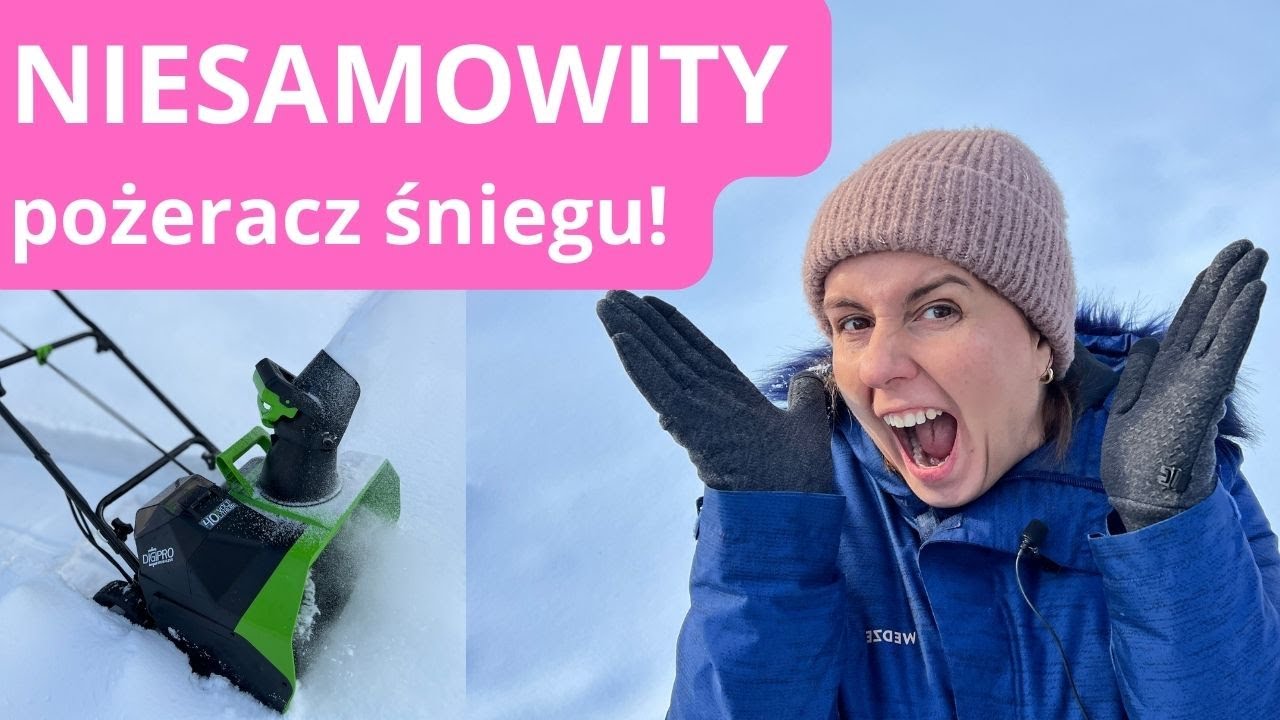 Test odśnieżarki akumulatorowej.
