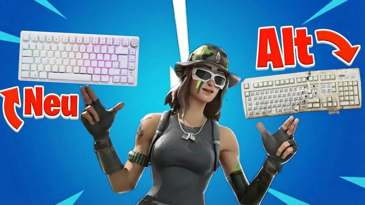 Ich spiele Fortnite auf meiner alten Tastatur