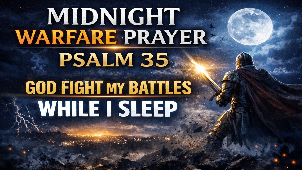 MIDNIGHT WARFARE PRAYER | PSALM 35- GOD FIGHT MY BATTLES WHILE I SLEEP