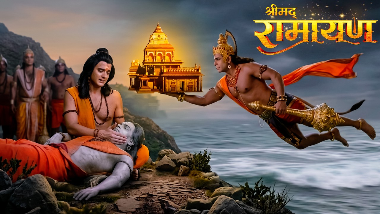 हनुमान जी लक्ष्मण के प्राण बचाने के लिए सुषेण वैद्य को लाए। || Shrimad Ramayan | Full Episode ||