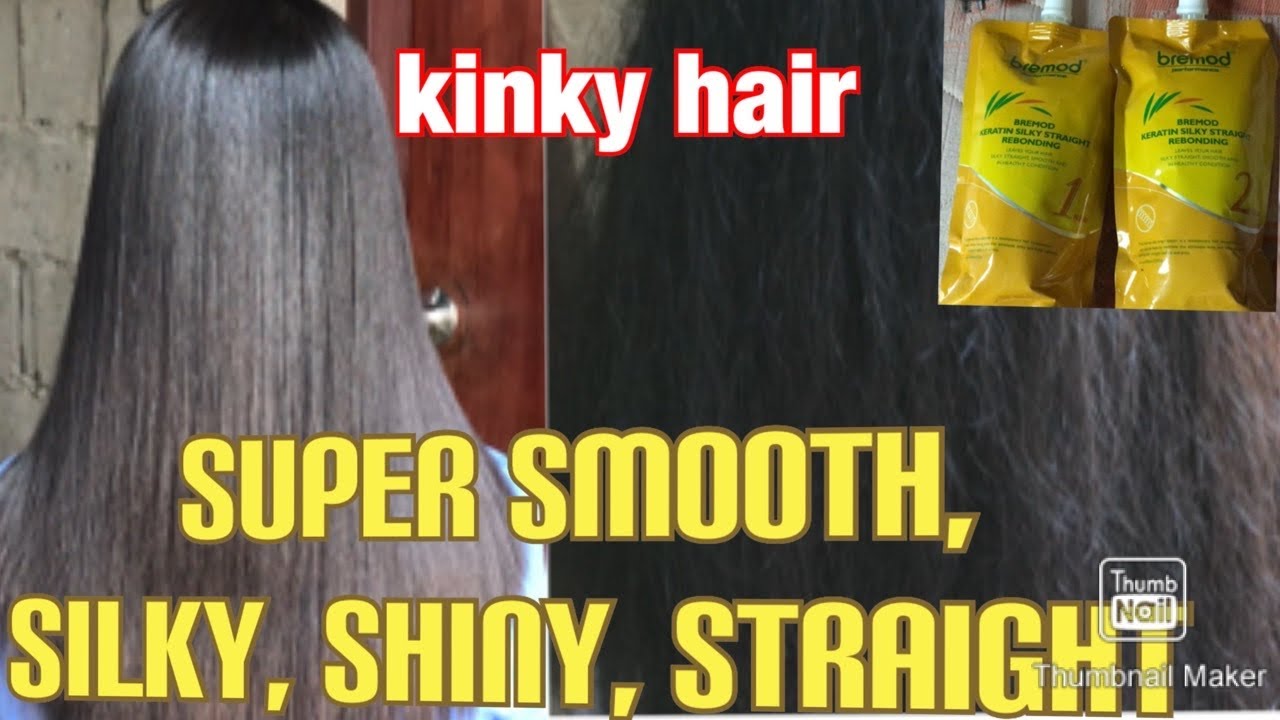 BREMOND KERATIN SILKY STRAIGHT REBONDING / quick and easy step for kinky hair rebonding