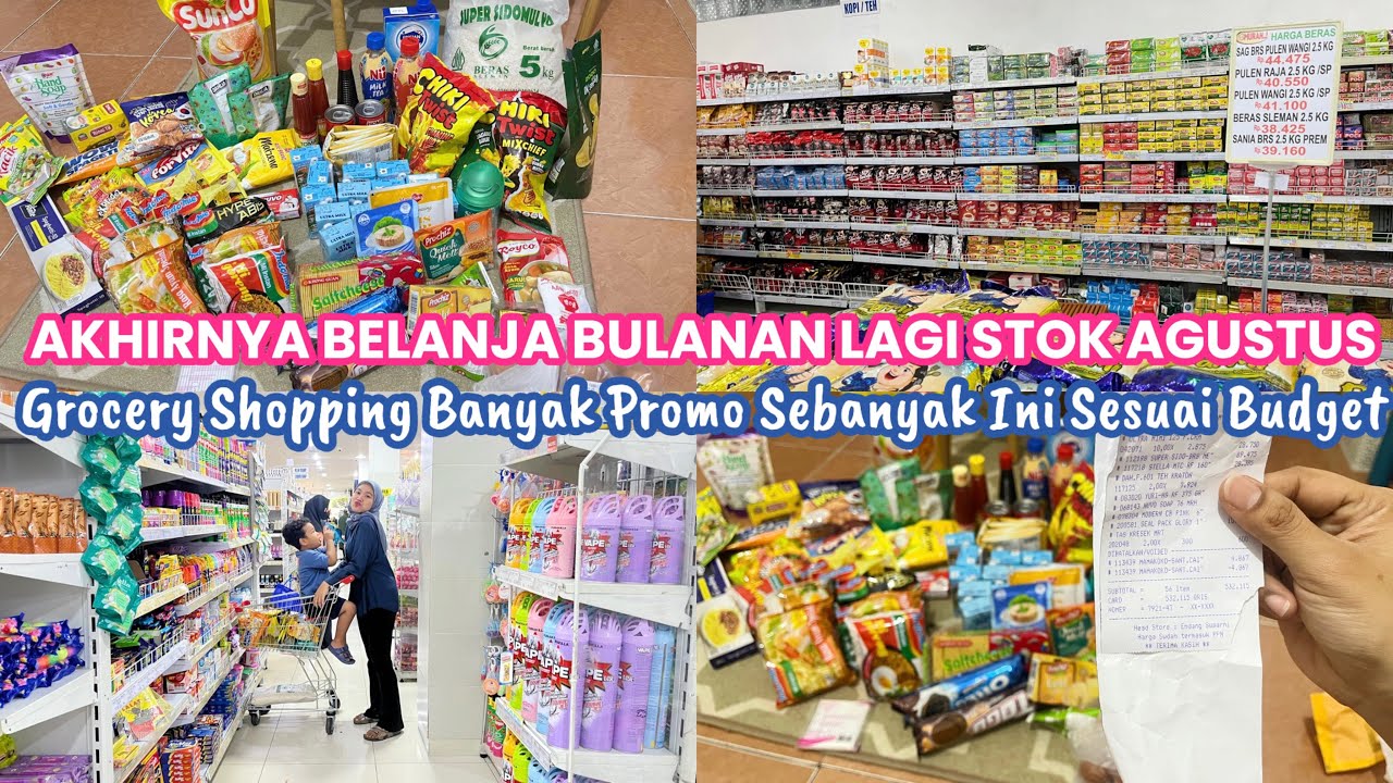 BELANJA BULANAN STOK AGUSTUS 500RIBU CUKUP SEBULAN UNTUK 2 DEWASA 1 ANAK || Spill Belanjaan, Rapihin