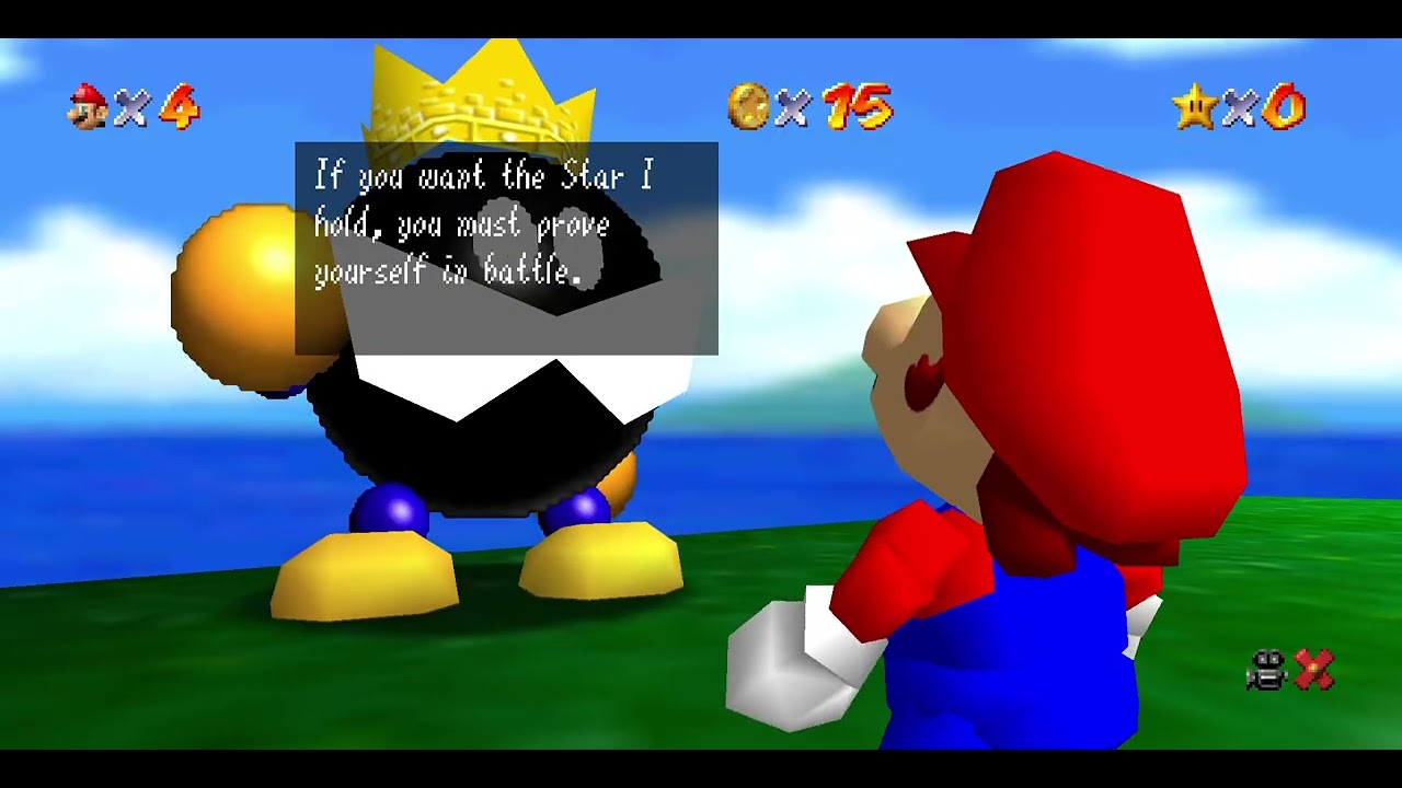 jugando mario 64