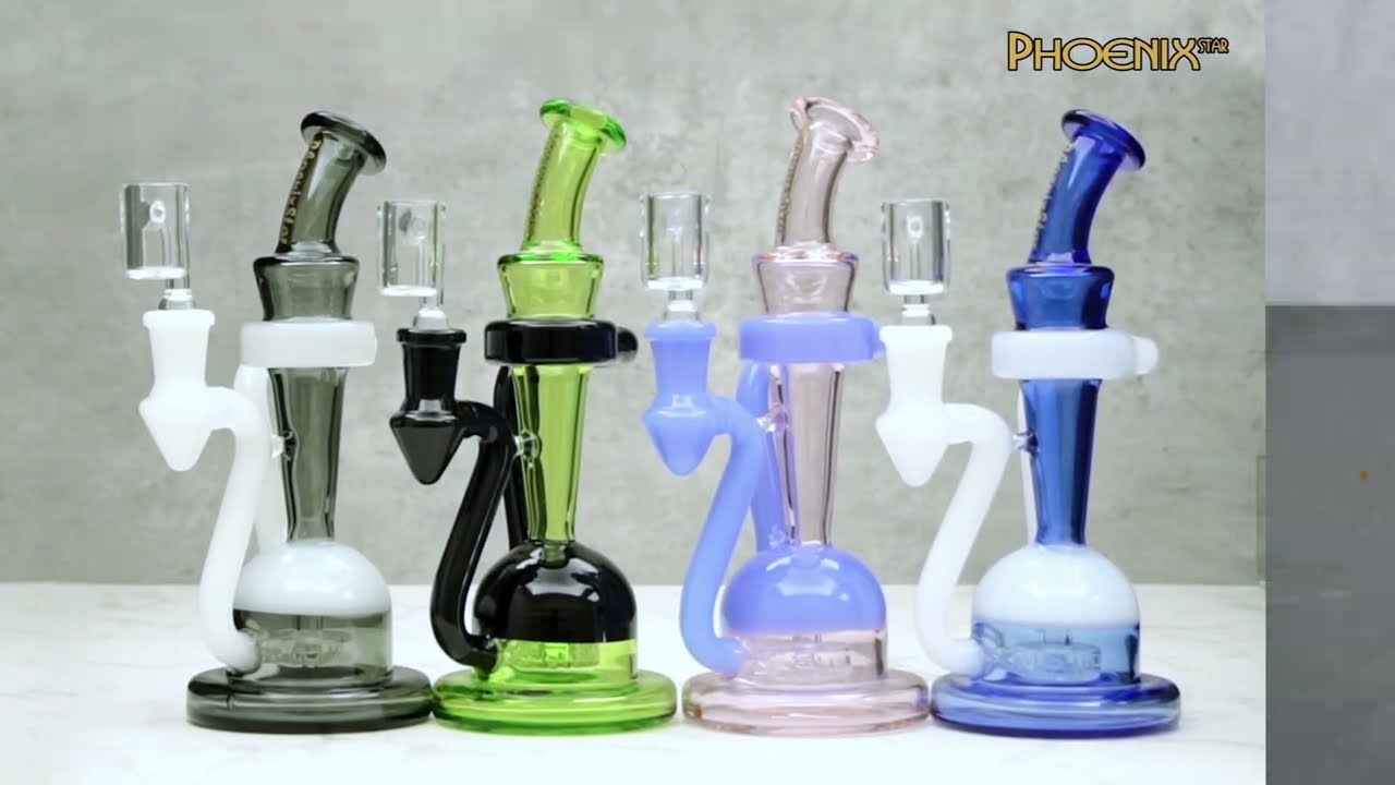 Phoenix Star 8.2 Inch Recycler Dab Rig PHX577, Showerhead Perc included