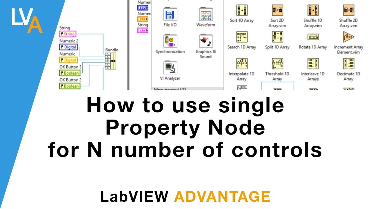 How to use single Property Node for N number of controls in LabVIEW
