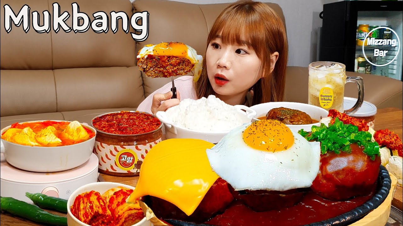 Sub)Real Mukbang- Стейк-гамбургер🧆 Карри🍛 Пикантное рагу из соевой пасты🥘 Хайболл🥂 АSМR КОРЕЙСКАЯЕДА