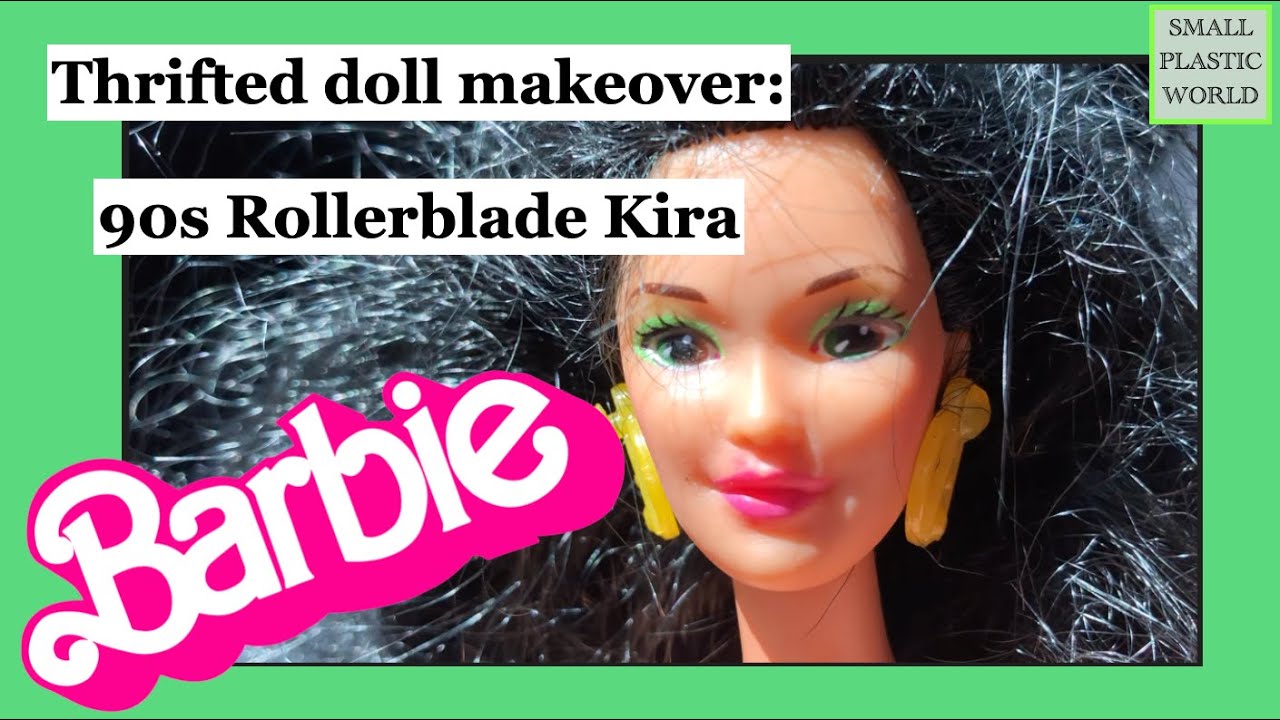 Thrifted doll makeover: Early 90s Barbie friend Rollerblade Kira! + 90s Rollerblade fashion!