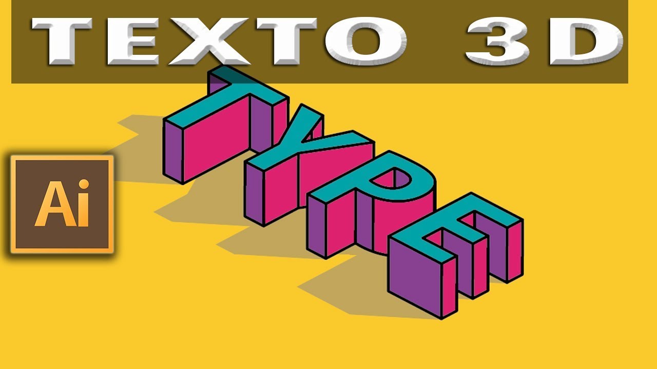 Illustrator Texto 3D