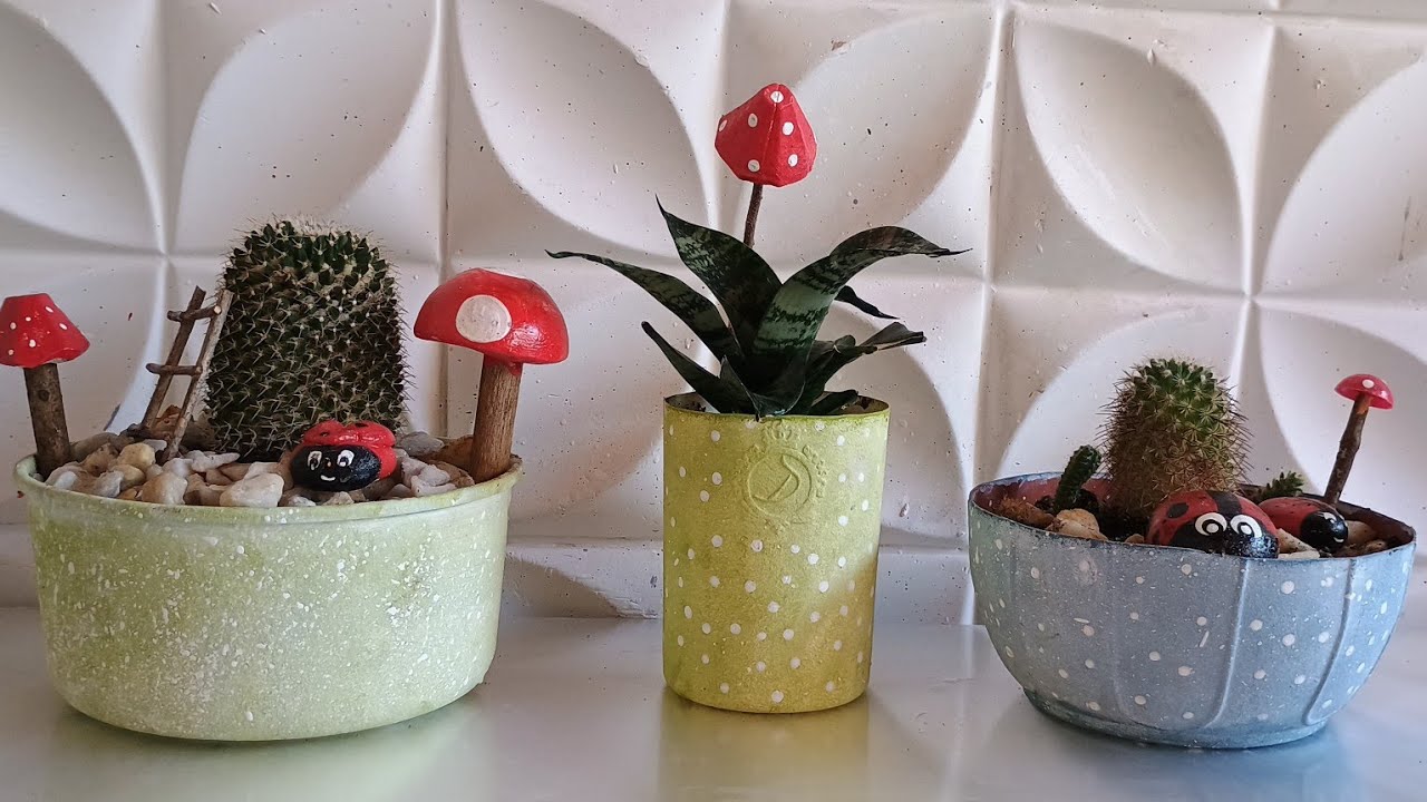 Vaso com vasilha velha