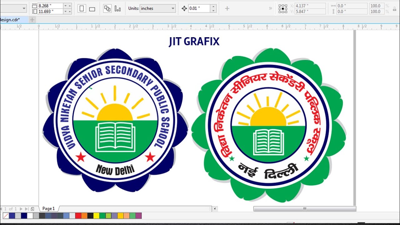 Corel Draw Tutorial | How to Easy  leaf logo in circle (Fit Text To Path) Round Text Tips hindi