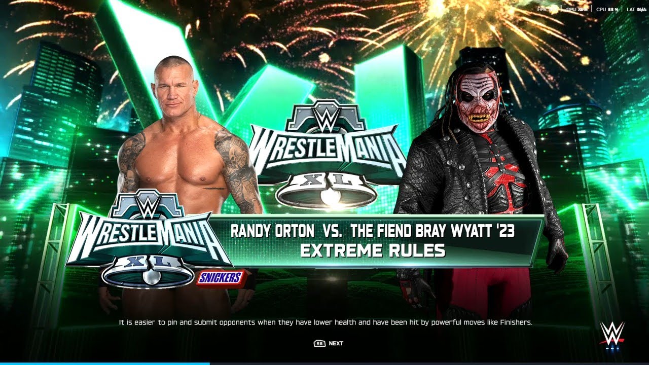 WWE 2K25 Randy Orton vs The Fiend Extreme Rules Match