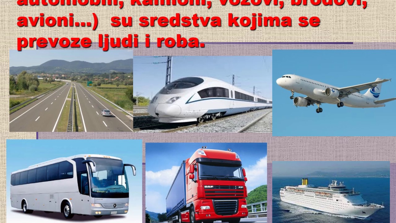 Saobraćaj i vrste saobraćaja (10.04.2020.)