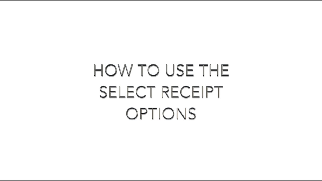 (Genmega ATM) How to use the Select Receipt options