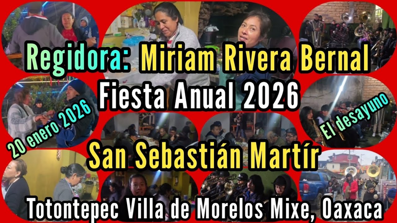 ■ El desayuno en familia de la Regidora Miriam Rivera Marin ■ Totontepec, Oaxaca ■ Fiesta Anual 2026