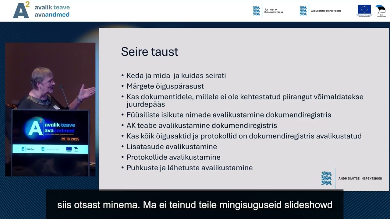 Andmekaitse Inspektsiooni avaliku teabe seire kokkuvõte, A2 konverents
