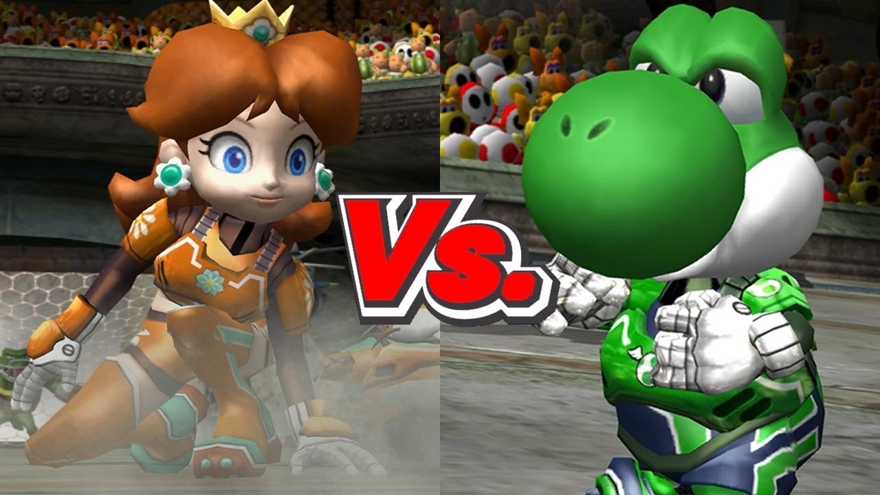 Mario Strikers Charged - Daisy Vs. Yoshi