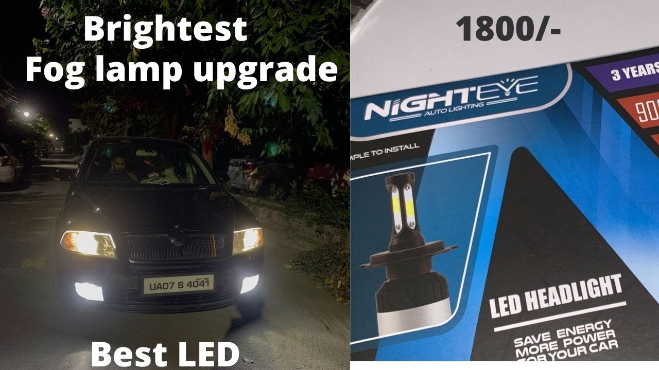 INSTALLING BRIGHTEST LED FOG LAMPS IN SKODA LAURA 2007 || NIGHTEYE LED || H8/H11