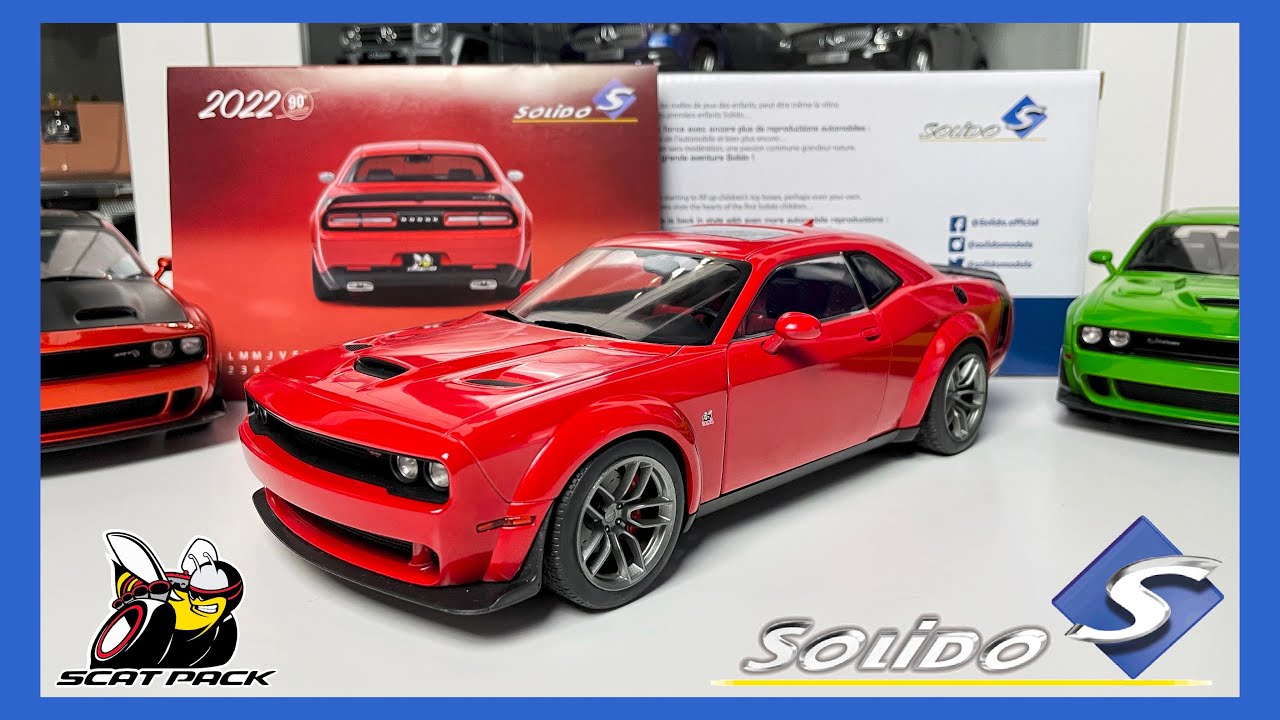 1:18 Dodge Challenger R/T Scat Pack Widebody (Red) - Solido [Unboxing]