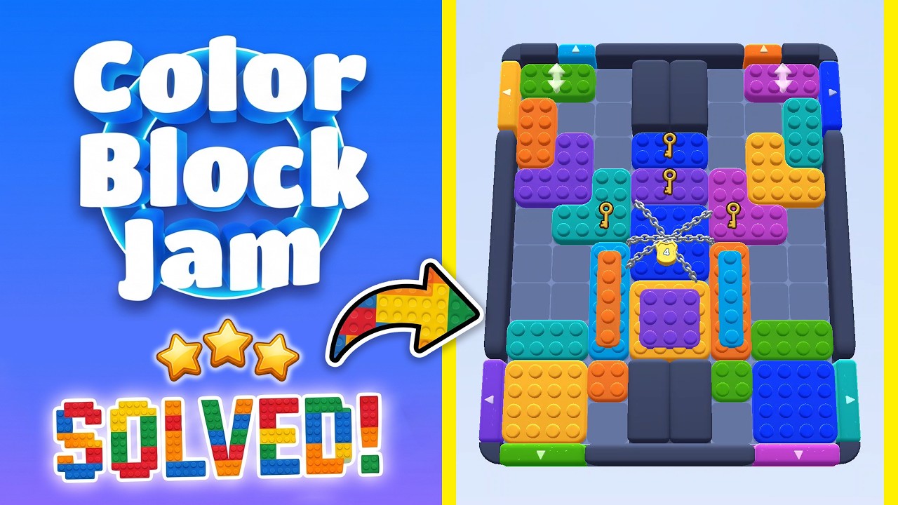 Color Block Jam Level 58 Walkthrough | Tips for VERY HARD Levels! 🚧