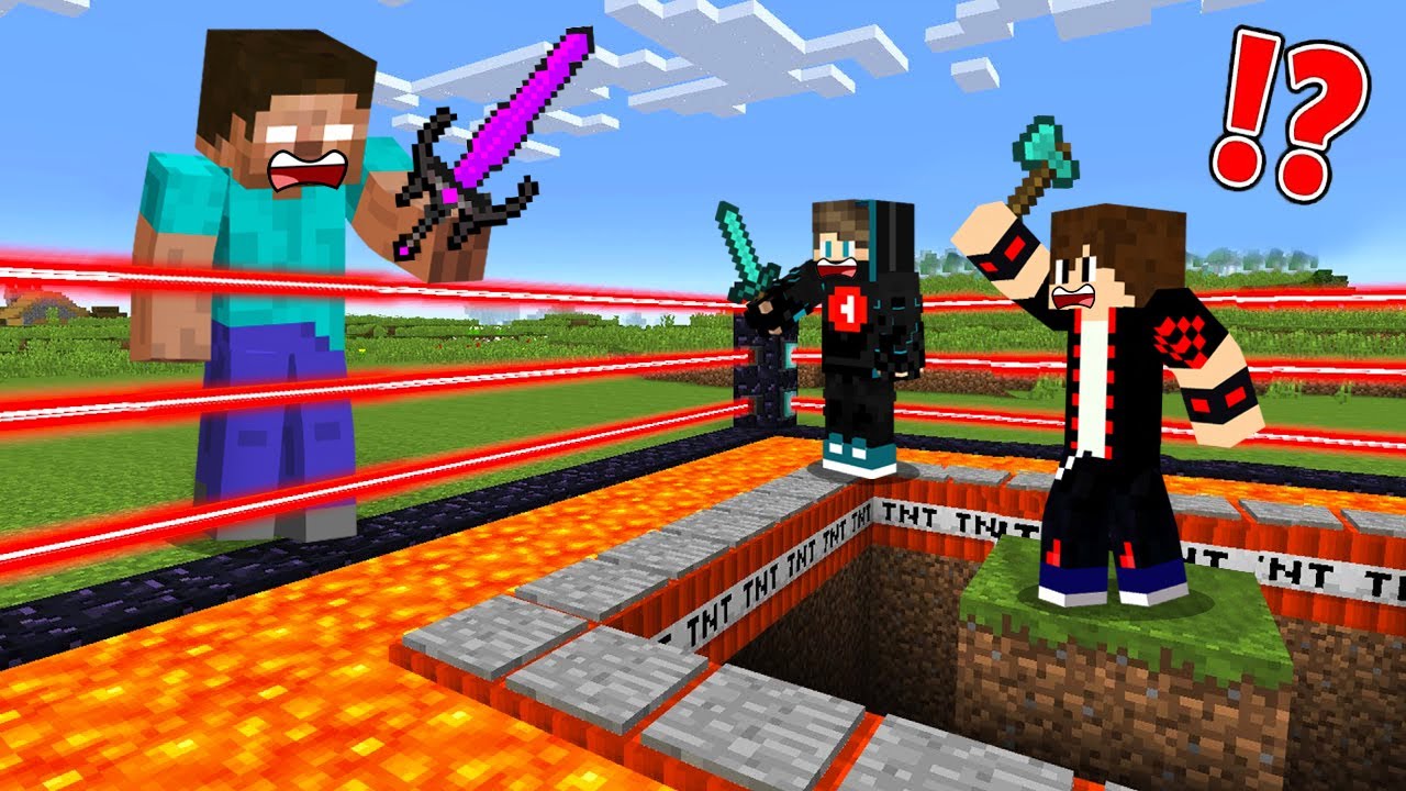 ماين كرافت : حماية الحفرة من الهيروبراين العملاق !!؟ 🔥😱