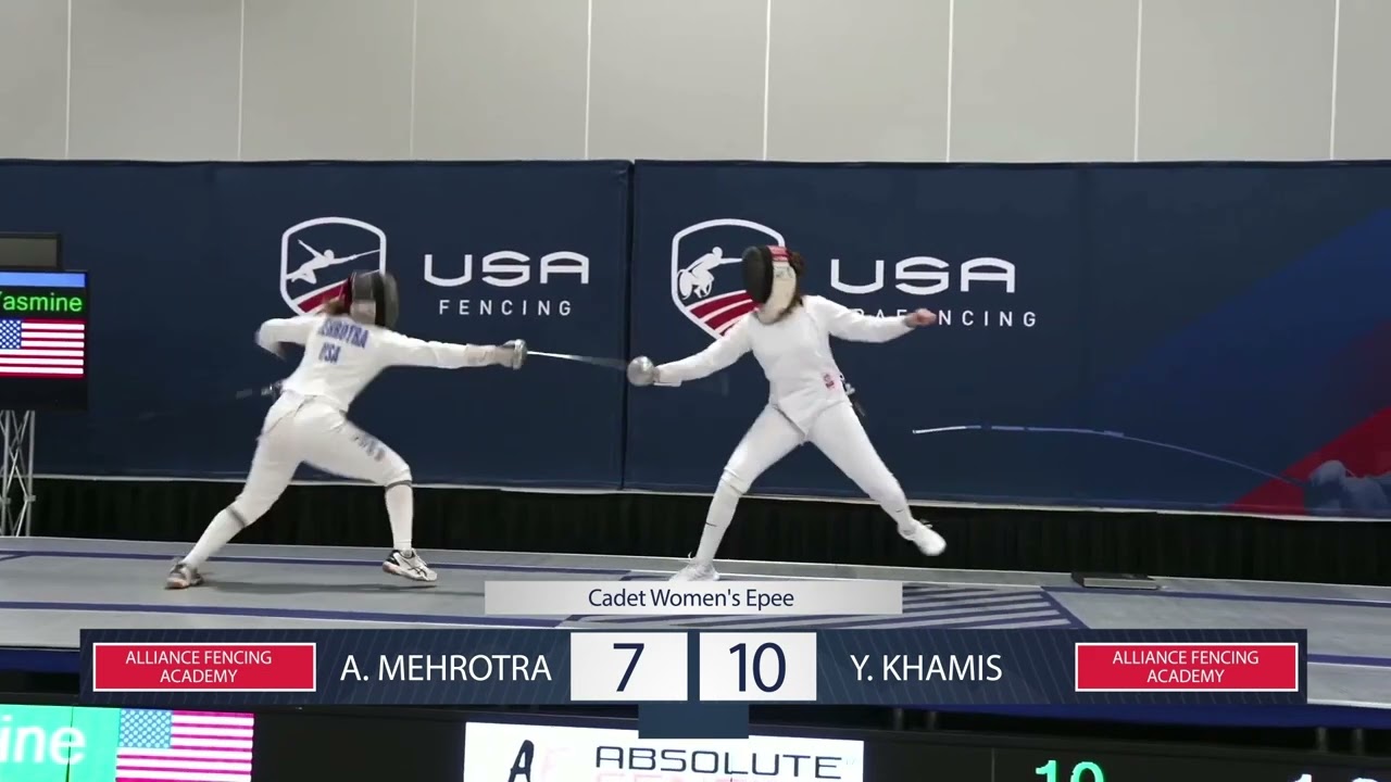 2023 Junior Olympics- Cadet Women's Epee Gold Medal Final: Yasmine Khamis vs Anya Mehrotra