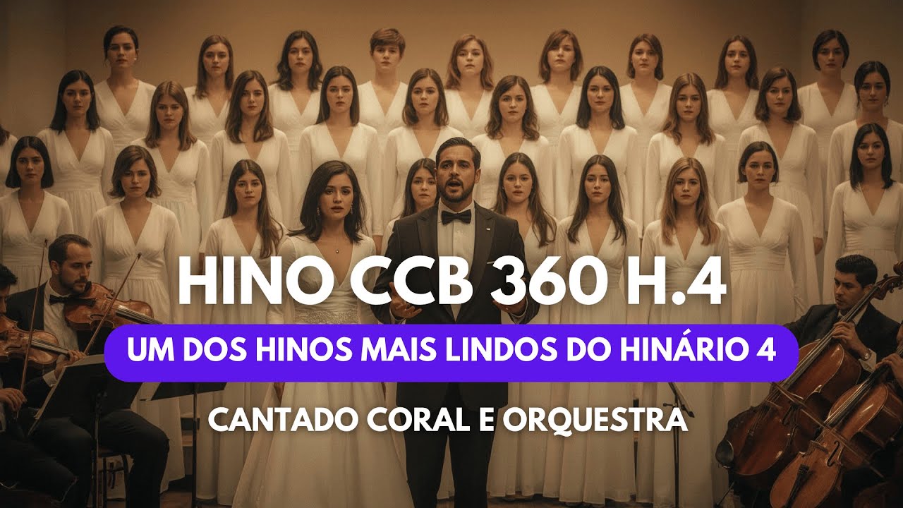 HINO CCB 360 - Ó Rosa de Saron | Cantado Coral e Orquestra (Com legenda) 