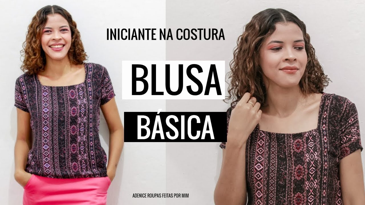 COMO FAZER BLUSA B&Aacute;SICA COM DECOTE QUADRADO sem modelagem