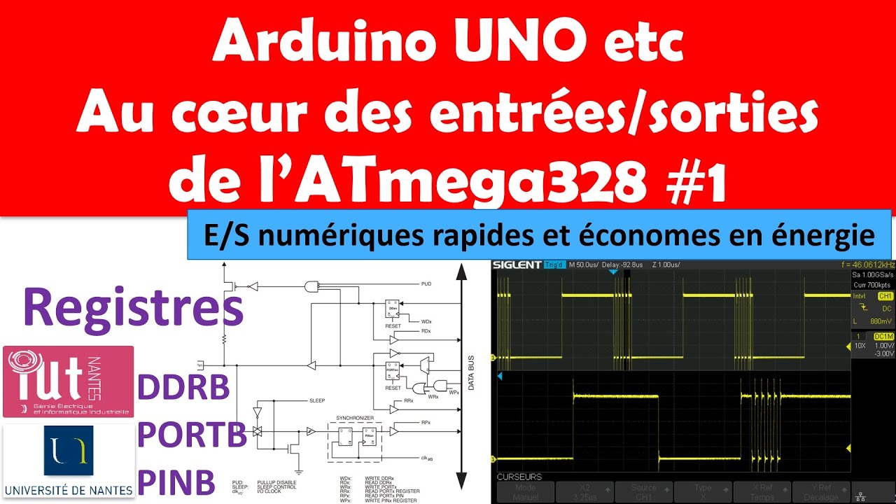 Arduino UNO etc : Au cœur des entrées/sorties de l’ATmega328 #1