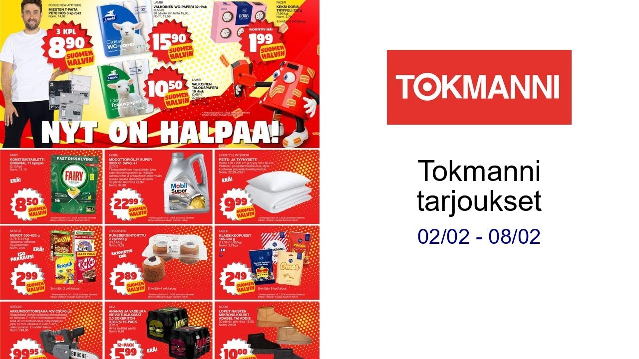 Tokmanni tarjoukset 02/02 - 08/02