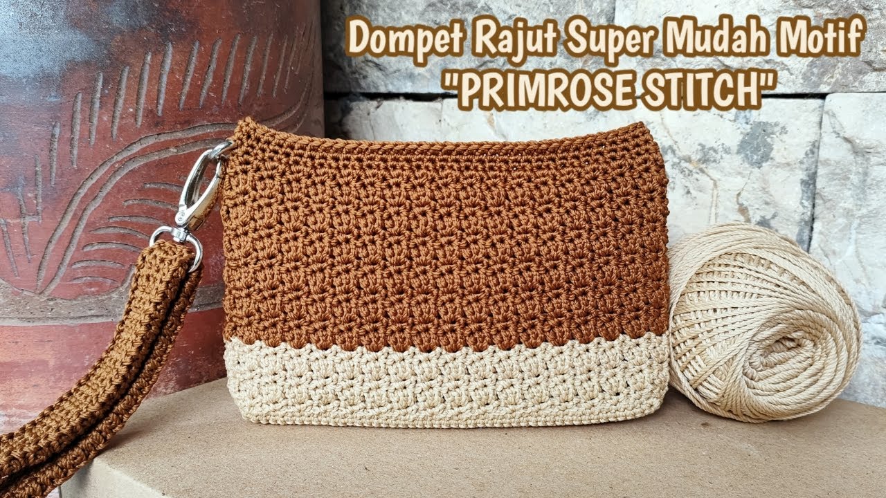 Dompet Rajut Super Mudah & Cepat Naik dengan Motif 