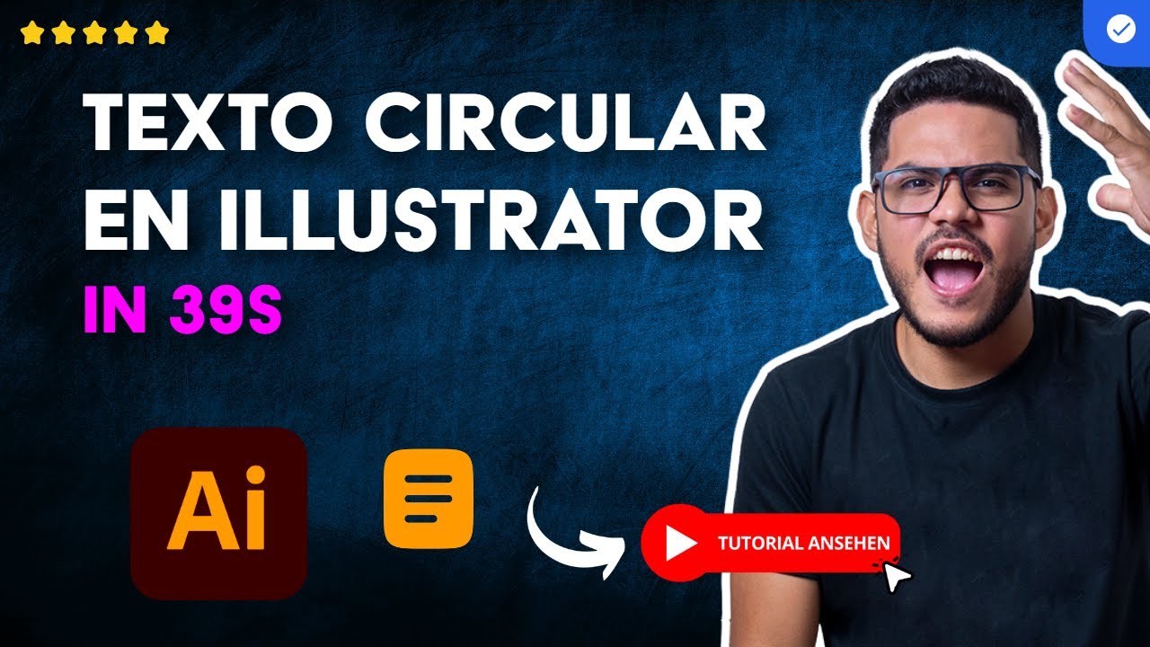 Wie Man KREISFÖRMIGEN TEXT in ILLUSTRATOR MACHT in 39S