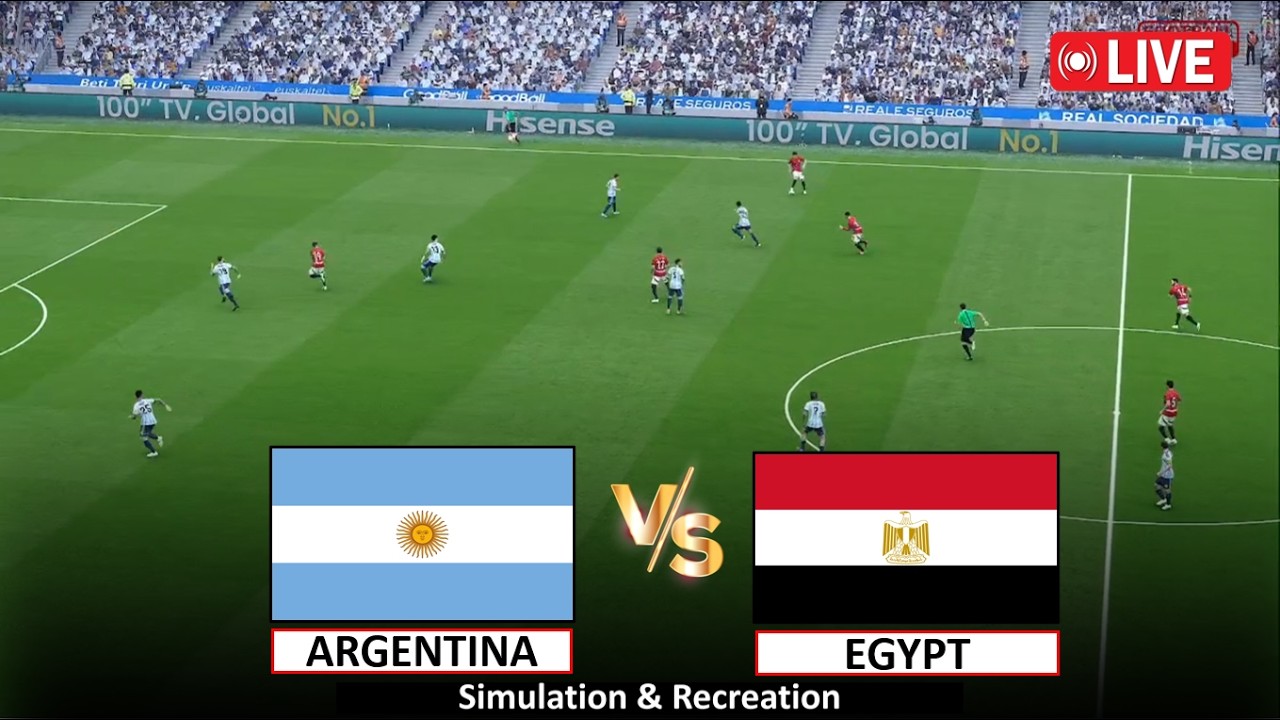 🔴Live : Argentina vs Egypt I Video Game Simulation I Full Match Live Stream I 07 July, 2026