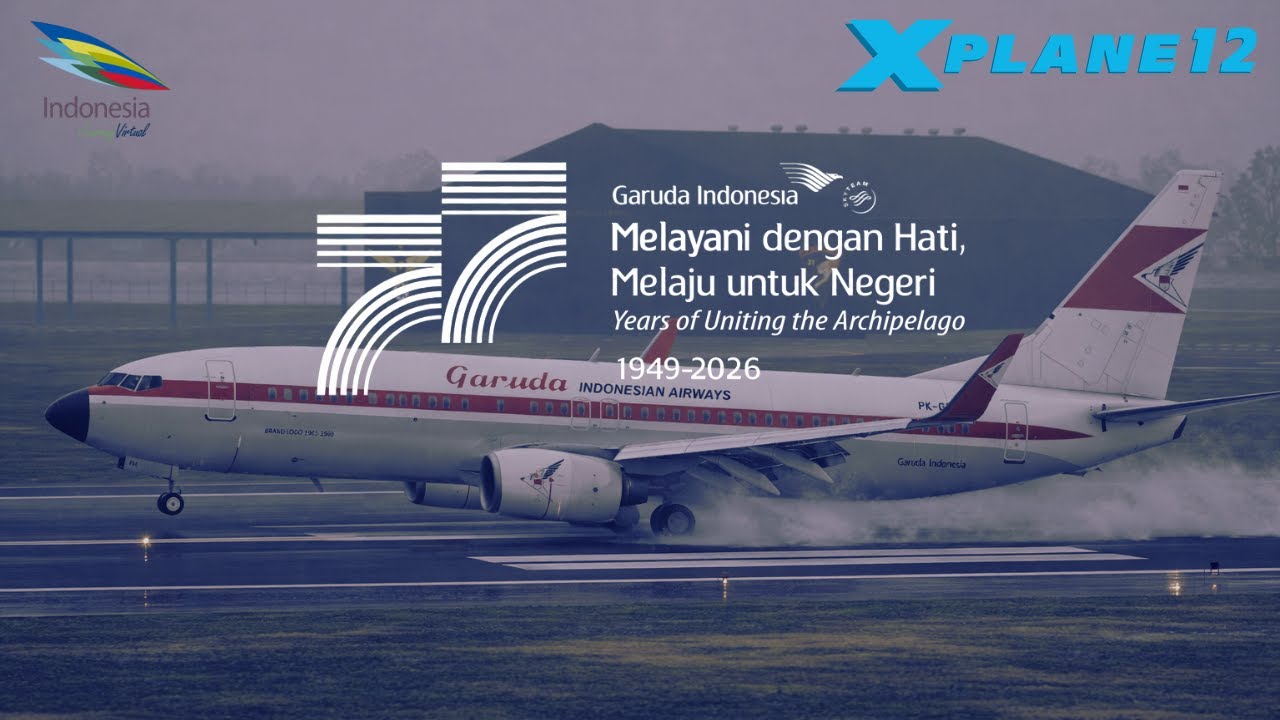 🔵 LIVE X-Plane 12.4.0-B5 | 77 Tahun Garuda Indonesia | Bali to Labuan Bajo | ZIBO