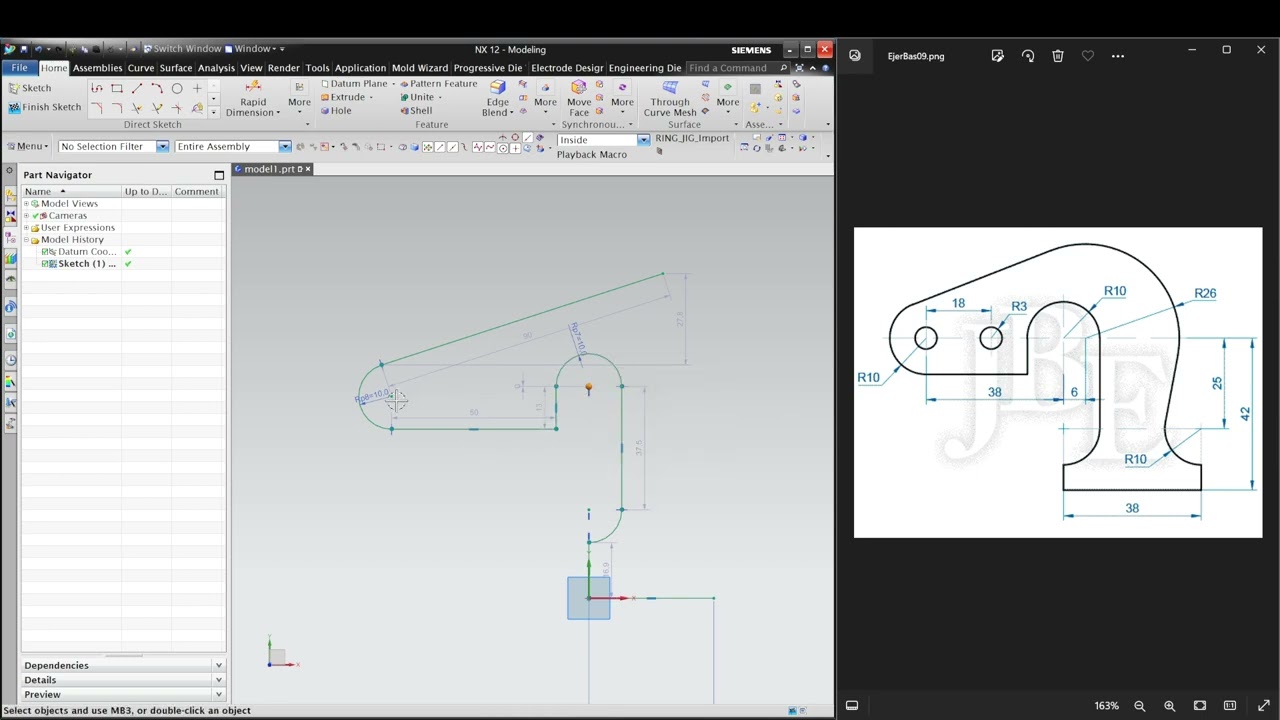 SIEMENMS NX BASICO MODELADO 2D #2