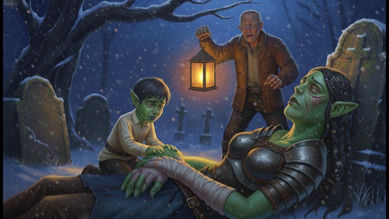 Gravedigger Found an Orc Child Clinging to His Dying Mother  