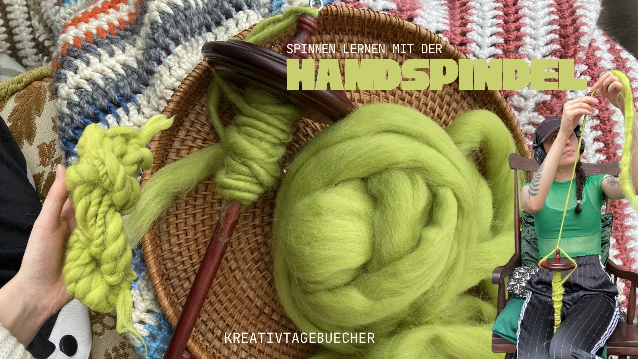 spinnen lernen mit der handspindel | KREATIVTAGEBUECHER 