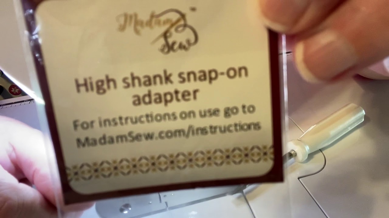 High shank adapter to use standard presser feet on Brother PQ1500SL from Madam Sew