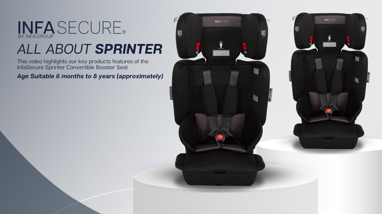 InfaSecure Sprinter 6 Months to 8 Years Convertible Booster Seat | Product Features