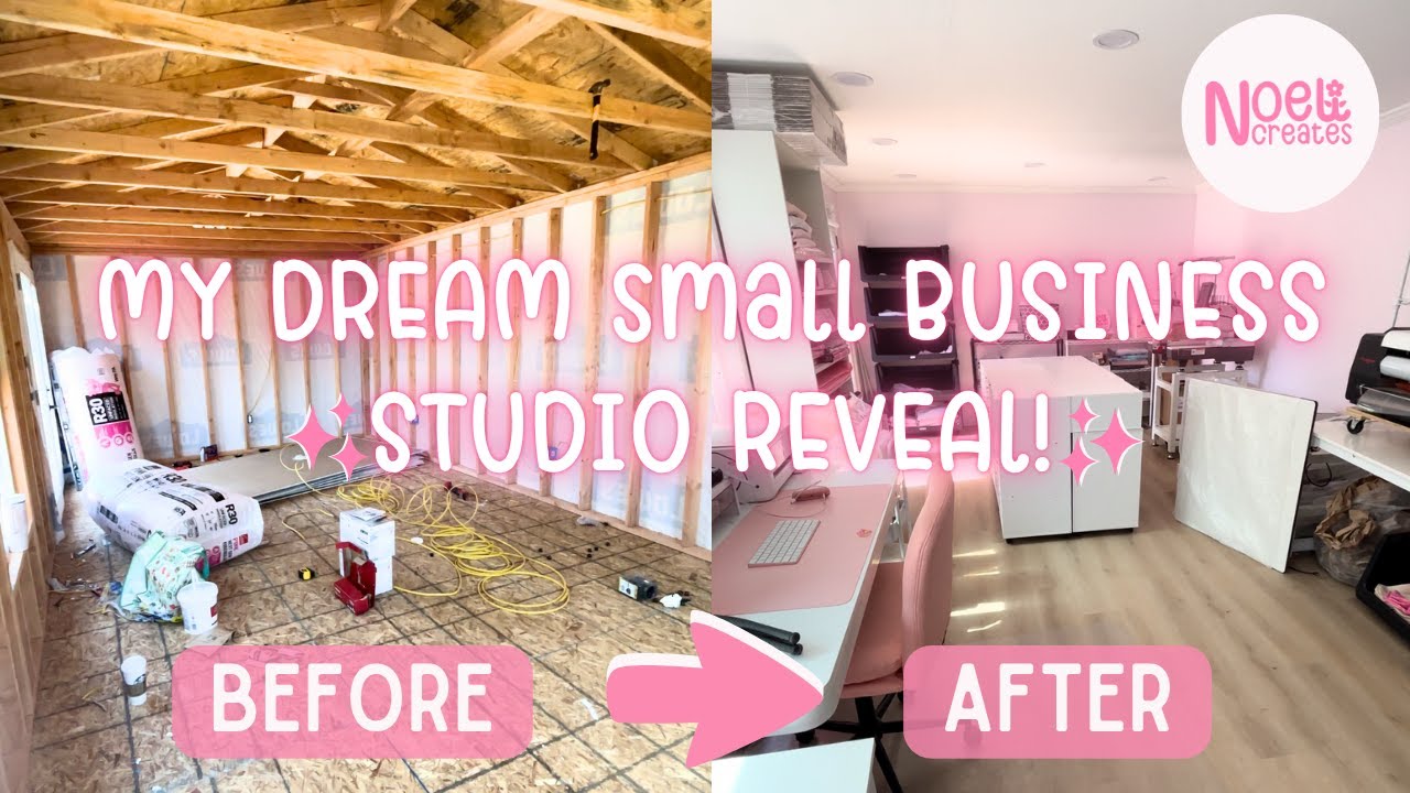 BUILDING MY DREAM STUDIO FOR MY SMALL BUSINESS Part 2 | My New Small Business Studio Office Reveal