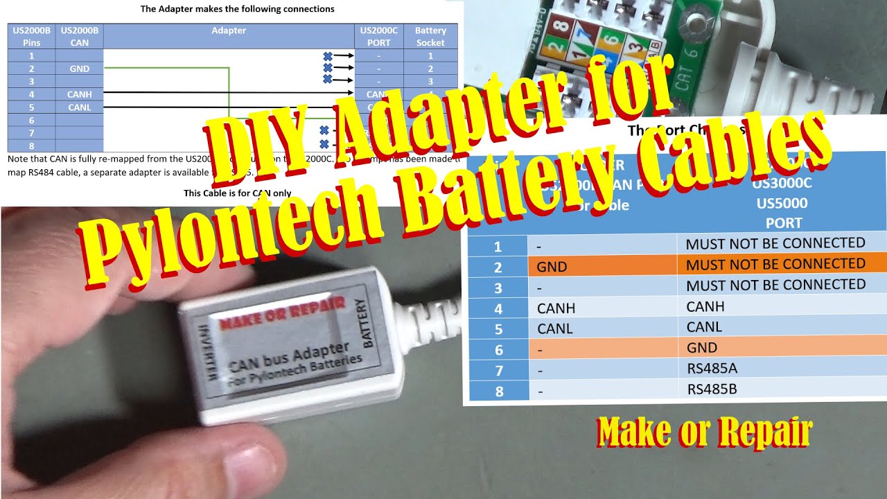 Make Your Own Pylontech Cable Adapter #0103