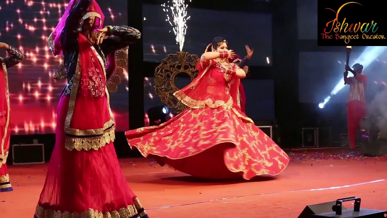 Best Ghoomar dance performance in sangeet create by ishwar the Sangeet creator  team