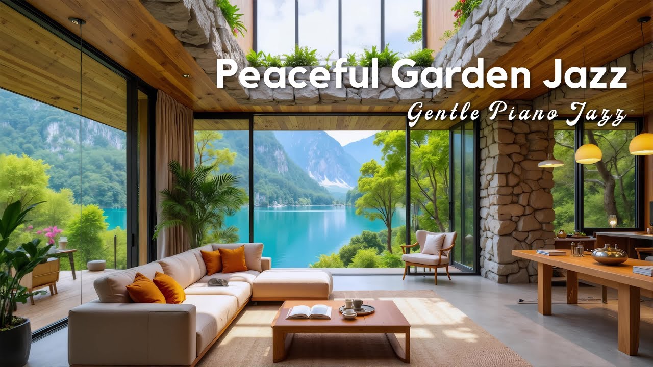 Peaceful Garden Jazz   Gentle Piano Jazz for Stress Relief & Meditation