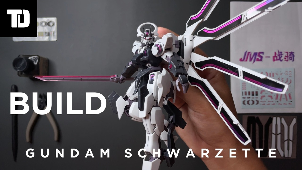 Gundam Schwarzette HG 1/144 | SPEED BUILD| ASMR BUILD | Model kit by JMS