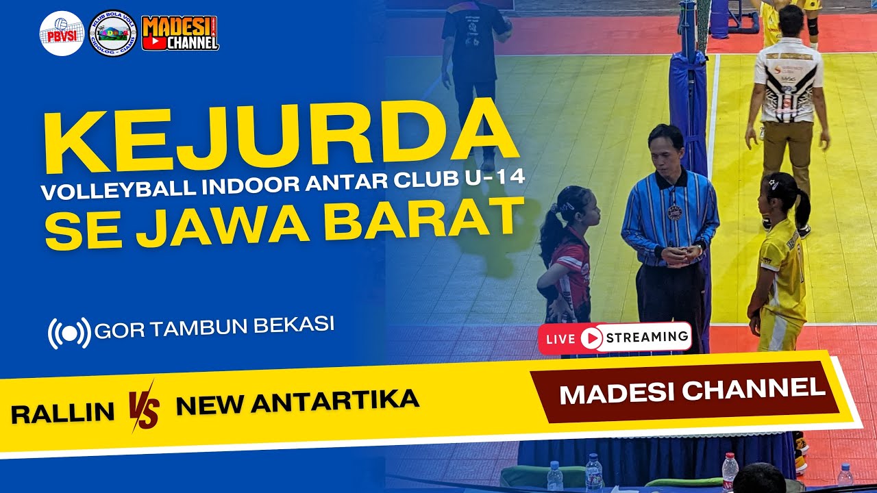 KEJURDA U14 BOLA VOLI INDOOR ANTAR KLUB SE JABAR | RALLIN VS NEW ANTARTIKA.