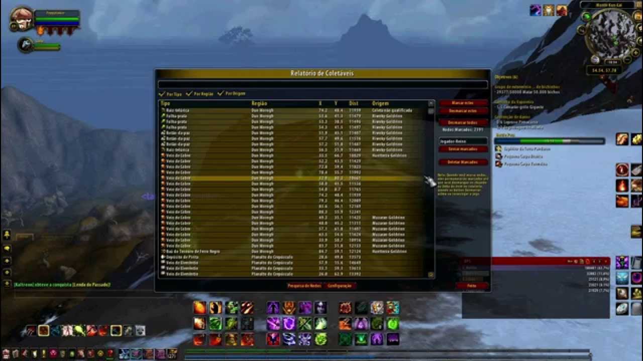 World of Warcraft -  AddOn Gatherer Guia
