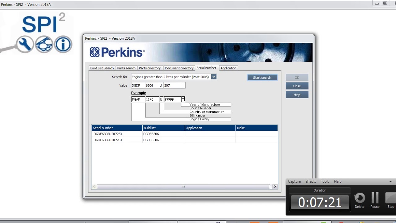 برنامج قطع غيار بركنز  Perkins psi2018a