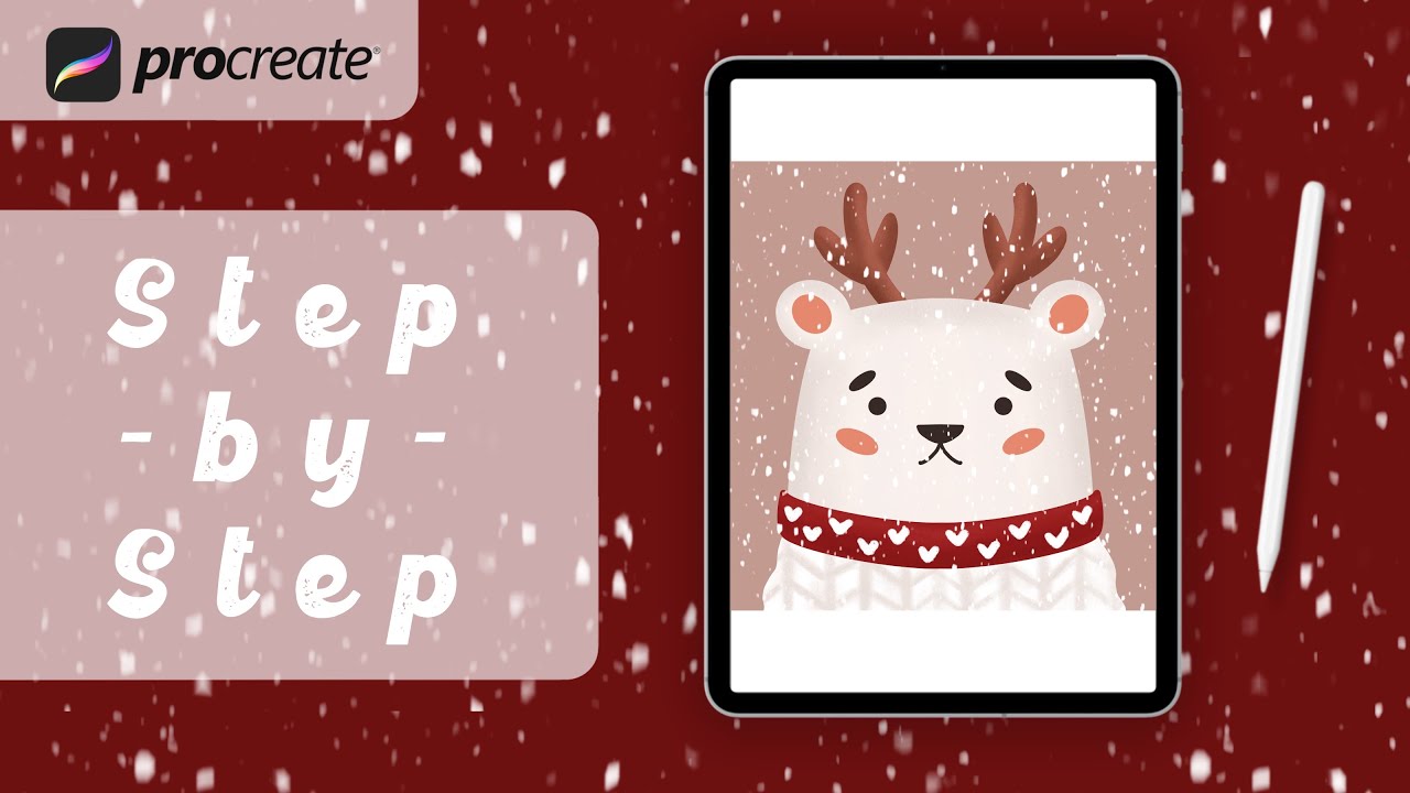 Procreate Tutorial - Reindeer Bear