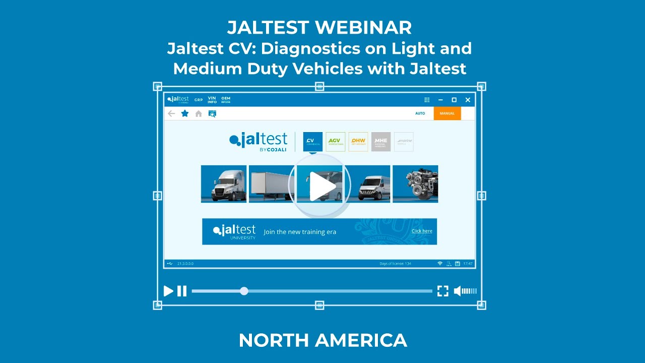 JALTEST WEBINAR | Jaltest CV. Diagnostics on Light and Medium Duty Vehicles with Jaltest.