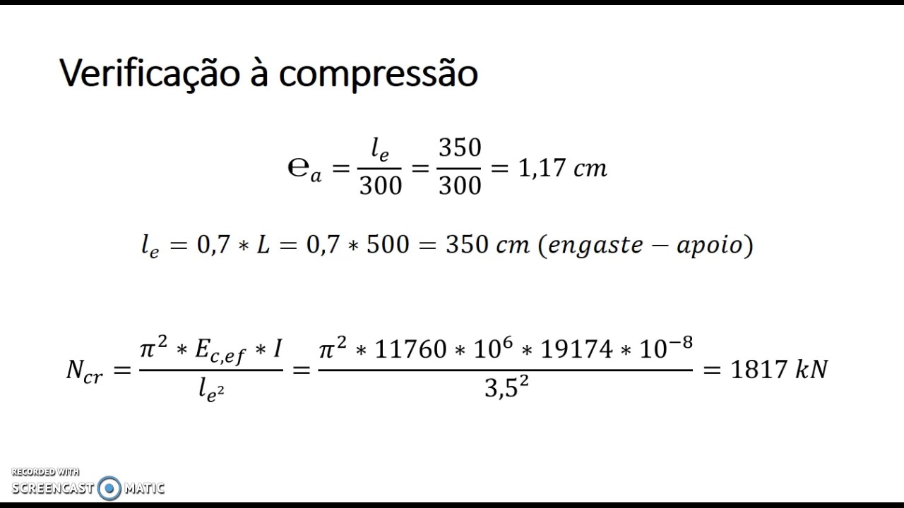 1.3 Dimensionamnto em madeira - Pilar - parte 1