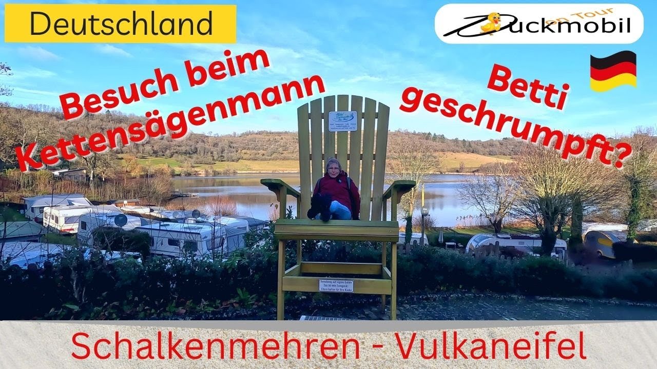 Kettensägenmann + unheimlicher Nebel am Schalkenmehrener Maar – Wochendtrip mit dem Wohnmobil